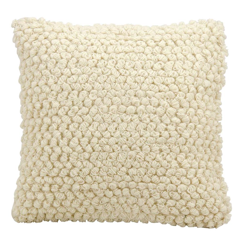 Nourison DC142 Mina Victory Life Styles Thin Group Loops Ivory Throw Pillow  14" x 20"